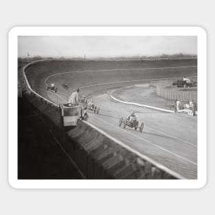 Board Track Speedway, 1925. Vintage Photo Sticker